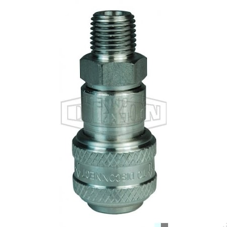 Dixon DF Series Industrial Automatic Male Quick Disconnect Pneumatic Coupler, 500 psi Pressure, 303 Stainl 2DM3-S